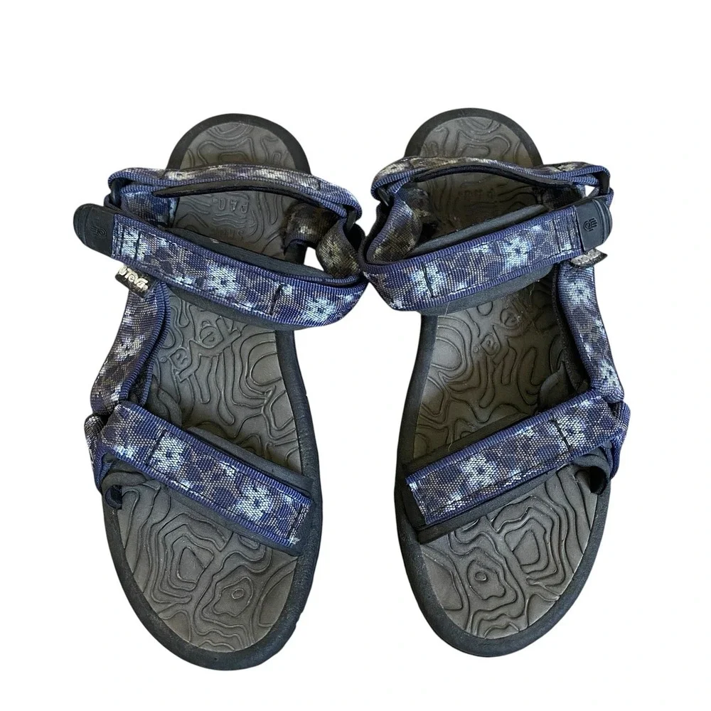 Teva Hurricane Hiking Sandals Men EU 9 EU 41 Blue Strappy Outdoor Shoes